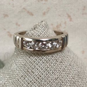 Sterling Silver 3 Cubic Zirconia Setting Ring